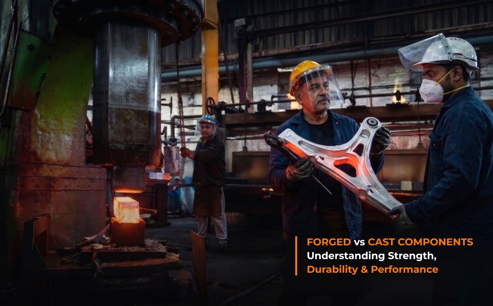Forged round bar component